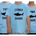 Koszulki rodzinne dla wszystkich członków rodziny z rekinem Shark