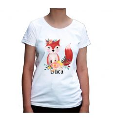 Koszulka z lisem damska Lisica