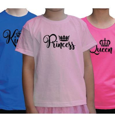 Koszulki rodzinne King Queen Prince Princess