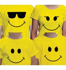 Koszulki rodzinne Uśmiech żółte