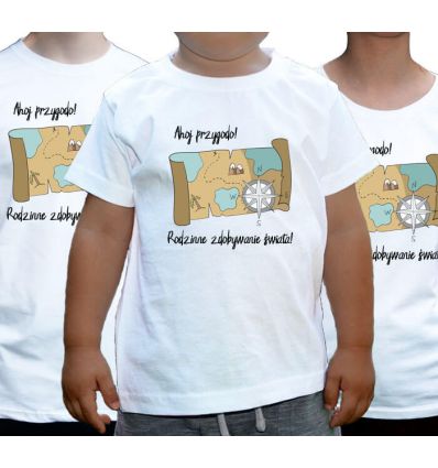 Koszulki rodzinne z mapą