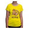 Koszulki rodzinne żółte z kotami Kocur Kotka Kotek Kicia