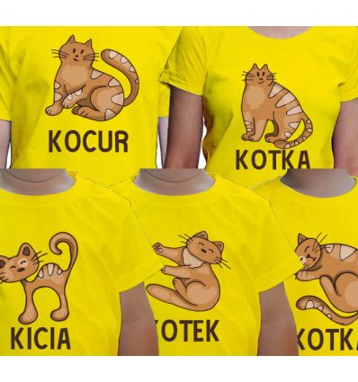 Koszulki rodzinne z kotami