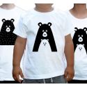 Koszulki rodzinne z misiem