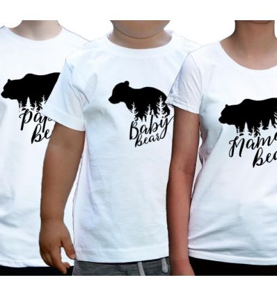 Koszulki dla całej rodziny z misiem