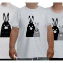 Koszulki rodzinne Królik szare