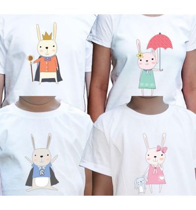 Koszulki rodzinne zające i króliki