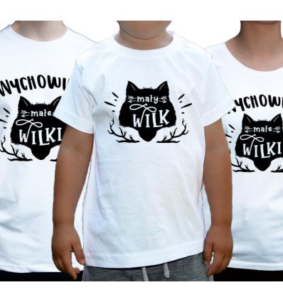 Koszulki rodzinne z wilkiem