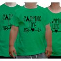 Koszulki rodzinne na wakacje pod namiotem
