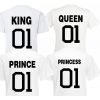 Koszulki rodzinne King Queen Prince Princess 01