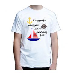 Koszulka żeglarska z kotwicą męska