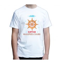 Koszulka żeglarska męska z imieniem Kapitan najlepszej załogi