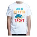 Koszulka żeglarska męska Life is better on a yacht