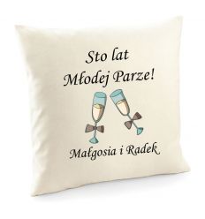 Poduszka na ślub Sto lat Młodej Parze