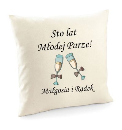 Poduszka na ślub Sto lat Młodej Parze