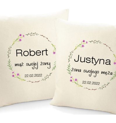 Poduszki na ślub dla niej i dla niego