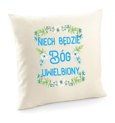 Poduszka religijna Niech będzie Bóg uwielbiony