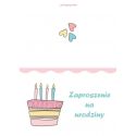 Zaproszenie urodzinowe 1 dla dziewczynki