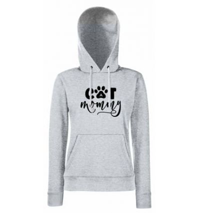 Bluza damska z kapturem Cat mommy