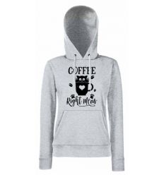 Bluza damska Coffee right meow