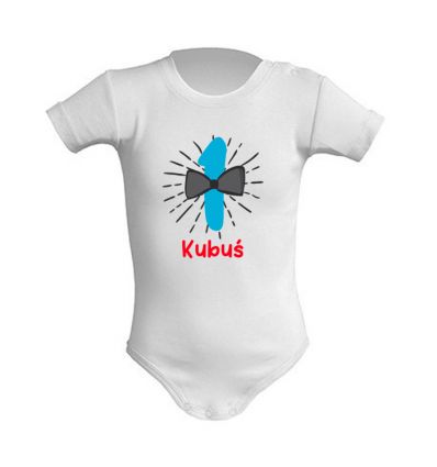 Body na roczek jedynka z muchą