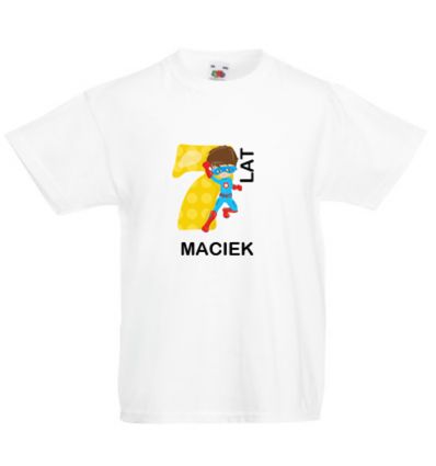 Koszulka siedem lat z imieniem