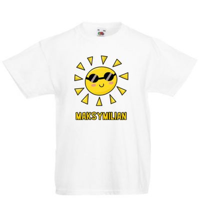 Koszulka dziecięca Słońce z imieniem