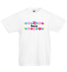 Koszulka z imieniem Kolorowe kwiatki
