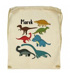 Workoplecak Kolorowe dinozaury z imieniem