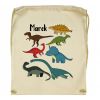 Workoplecak kolorowe dinozaury z imieniem