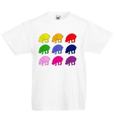 Koszulka kolorowe hippopotamy