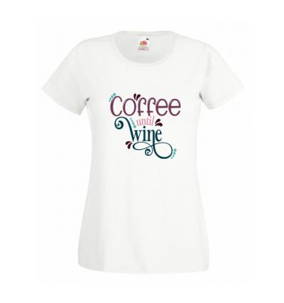 Koszulka Coffee until wine