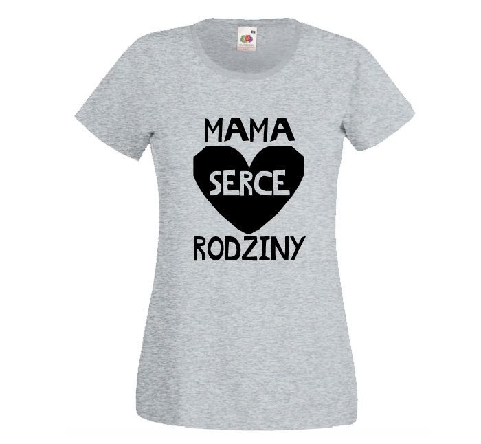 koszulka z sercem dla mamy koszulka mama serce rodziny