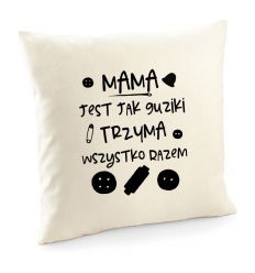 Poszewka Mama jest jak guziki