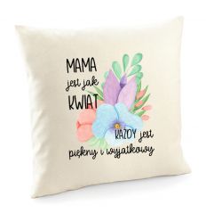Poszewka Mama jest jak kwiat