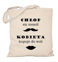 Torba Chłop się mozoli kobieta kupuje do woli
