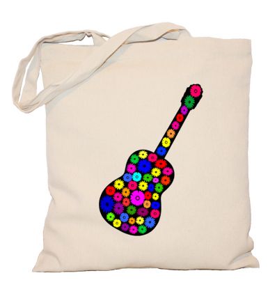 Torba gitara w kwiaty