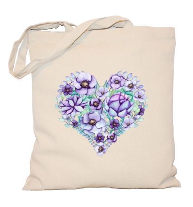 Torba fioletowe serce