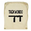 Workoplecak Taekwondo z czarnym pasem