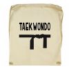 Workoplecak Taekwondo z czarnym pasem
