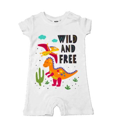 Rampersy pomarańczowe dinozaury