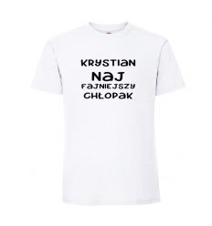 Najfajniejszy chłopak Koszulka z imieniem na dzień chłopaka