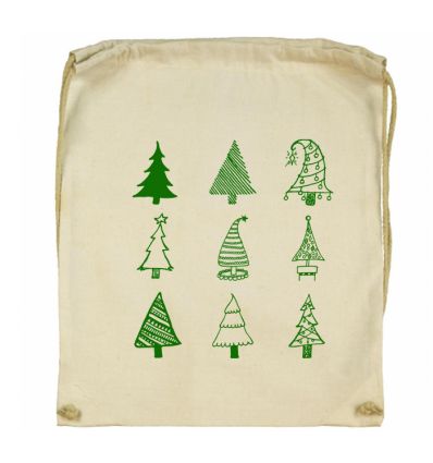 Worek świąteczny choinki
