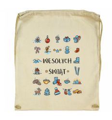 Worek świąteczny z ikonkami