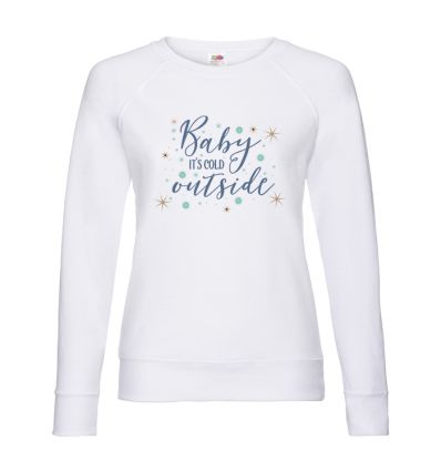 Bluza damska biała Baby it's cold outside
