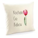 Poszewka z tulipanem Kocham Cię Babciu