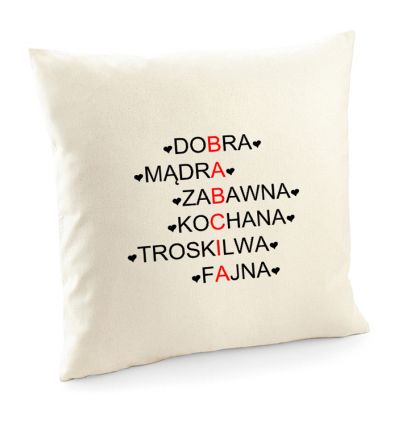 Poszewka Babcia alfabet