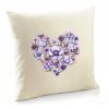 Poszewka fioletowe Serce z gałązkami