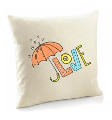 Poszewka Love kolorowe z parasolem