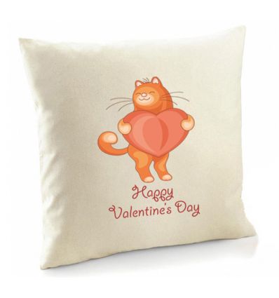 Poszewka Rudy kot z sercem